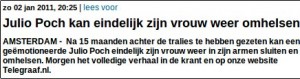 Omhelzen volgens de Telegraaf