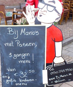 Bij Mario eten met passen